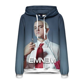 Мужская толстовка 3D с принтом Eminem в городе Новоалтайск, 100% полиэстер | двухслойный капюшон со шнурком для регулировки, мягкие манжеты на рукавах и по низу толстовки, спереди карман-кенгуру с мягким внутренним слоем. | eminem | music | rap | музыка | реп | эминем