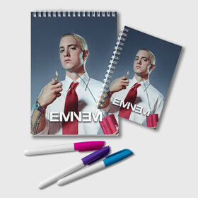 Блокнот с принтом Eminem в городе Новоалтайск, 100% бумага | 48 листов, плотность листов — 60 г/м2, плотность картонной обложки — 250 г/м2. Листы скреплены удобной пружинной спиралью. Цвет линий — светло-серый
 | Тематика изображения на принте: eminem | music | rap | музыка | реп | эминем