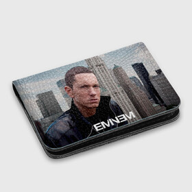 Картхолдер с принтом с принтом Eminem в городе Новоалтайск, натуральная матовая кожа | размер 7,3 х 10 см; кардхолдер имеет 4 кармана для карт; | eminem | music | rap | музыка | реп | эминем