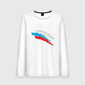Мужской лонгслив хлопок с принтом Россия в городе Новоалтайск, 100% хлопок |  | герб | национальный | патриот | россия | флаг | я русский