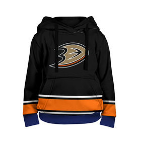 Детская толстовка 3D с принтом Anaheim Ducks Selanne в городе Новоалтайск, 100% полиэстер | двухслойный капюшон со шнурком для регулировки, мягкие манжеты на рукавах и по низу толстовки, спереди карман-кенгуру с мягким внутренним слоем | anaheim ducks selanne | nhl | спорт | хоккей