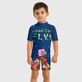 Детский купальный костюм 3D с принтом Интернет Мем 1 в городе Новоалтайск, Полиэстер 85%, Спандекс 15% | застежка на молнии на спине | 