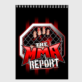 Скетчбук с принтом MMA в городе Новоалтайск, 100% бумага
 | 48 листов, плотность листов — 100 г/м2, плотность картонной обложки — 250 г/м2. Листы скреплены сверху удобной пружинной спиралью | box | boxing | mma | бои без правил | бокс | боксер