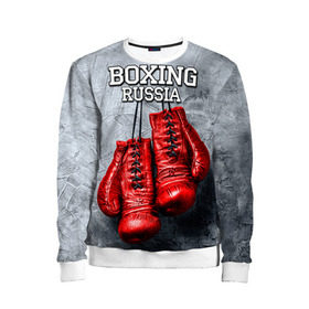 Детский свитшот 3D с принтом Boxing в городе Новоалтайск, 100% полиэстер | свободная посадка, прямой крой, мягкая тканевая резинка на рукавах и понизу свитшота | boxing | boxing russia | бокс | боксер | перчатки