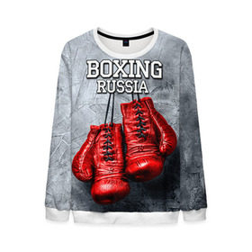 Мужской свитшот 3D с принтом Boxing в городе Новоалтайск, 100% полиэстер с мягким внутренним слоем | круглый вырез горловины, мягкая резинка на манжетах и поясе, свободная посадка по фигуре | boxing | boxing russia | бокс | боксер | перчатки