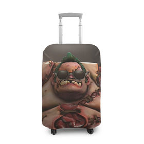 Чехол для чемодана 3D с принтом Pudge в городе Новоалтайск, 86% полиэфир, 14% спандекс | двустороннее нанесение принта, прорези для ручек и колес | dota 2 | game | pudge | дота | игры | персонаж