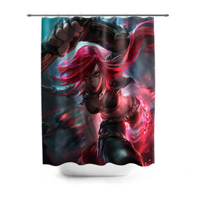 Штора 3D для ванной с принтом League of legends в городе Новоалтайск, 100% полиэстер | плотность материала — 100 г/м2. Стандартный размер — 146 см х 180 см. По верхнему краю — пластиковые люверсы для креплений. В комплекте 10 пластиковых колец | game | league of legends | lol | игры | лига легенд | лол