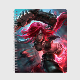 Тетрадь с принтом League of legends в городе Новоалтайск, 100% бумага | 48 листов, плотность листов — 60 г/м2, плотность картонной обложки — 250 г/м2. Листы скреплены сбоку удобной пружинной спиралью. Уголки страниц и обложки скругленные. Цвет линий — светло-серый
 | game | league of legends | lol | игры | лига легенд | лол