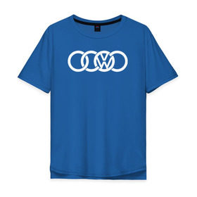 Мужская футболка хлопок Oversize с принтом AUDI VW в городе Новоалтайск, 100% хлопок | свободный крой, круглый ворот, “спинка” длиннее передней части | audi vw фольксваген volkswagen ауди