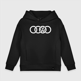Детское худи Oversize хлопок с принтом AUDI VW в городе Новоалтайск, френч-терри — 70% хлопок, 30% полиэстер. Мягкий теплый начес внутри —100% хлопок | боковые карманы, эластичные манжеты и нижняя кромка, капюшон на магнитной кнопке | Тематика изображения на принте: audi vw фольксваген volkswagen ауди