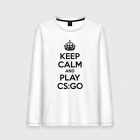 Мужской лонгслив хлопок с принтом KEEP CALM AND PLAY CS GO в городе Новоалтайск, 100% хлопок |  | counter strike | cs | cs go | global offensive