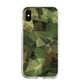 Чехол для iPhone XS Max матовый с принтом Камуфляж в городе Новоалтайск, Силикон | Область печати: задняя сторона чехла, без боковых панелей | хаки