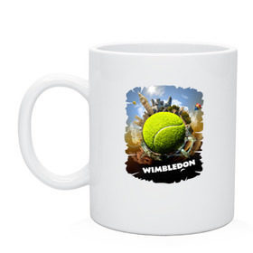 Кружка с принтом Уимблдон (Wimbledon) в городе Новоалтайск, керамика | объем — 330 мл, диаметр — 80 мм. Принт наносится на бока кружки, можно сделать два разных изображения | wimbledon | англия | большой теннис | великобритания | теннисный мяч | уимблдон