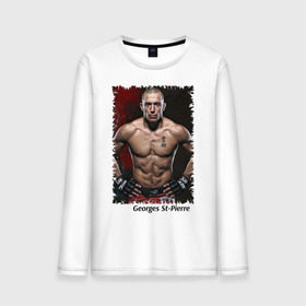 Мужской лонгслив хлопок с принтом Georges St-Pierre (MMA) в городе Новоалтайск, 100% хлопок |  | ufc