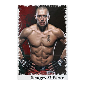 Магнитный плакат 2Х3 с принтом Georges St-Pierre (MMA) в городе Новоалтайск, Полимерный материал с магнитным слоем | 6 деталей размером 9*9 см | ufc