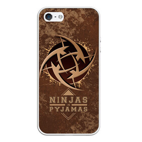 Чехол для iPhone 5/5S матовый с принтом Ninjas In Pyjamas в городе Новоалтайск, Силикон | Область печати: задняя сторона чехла, без боковых панелей | nip