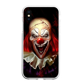 Чехол для iPhone XS Max матовый с принтом Зомби клоун в городе Новоалтайск, Силикон | Область печати: задняя сторона чехла, без боковых панелей | halloween | злодей | злой | клоун | монстр | хэлоуин