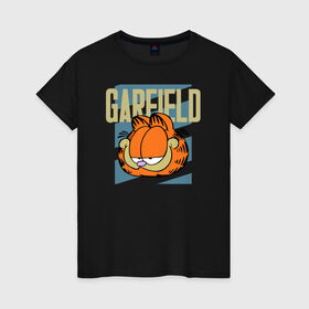 Женская футболка хлопок с принтом Garfield Radical в городе Новоалтайск, 100% хлопок | прямой крой, круглый вырез горловины, длина до линии бедер, слегка спущенное плечо | garfield radical гарфилд кот
