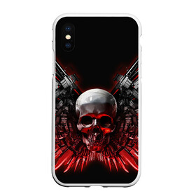 Чехол для iPhone XS Max матовый с принтом Череп с оружием в городе Новоалтайск, Силикон | Область печати: задняя сторона чехла, без боковых панелей | skull | skulls | неудержимые | череп | черепа