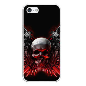 Чехол для iPhone 5/5S матовый с принтом Череп с оружием в городе Новоалтайск, Силикон | Область печати: задняя сторона чехла, без боковых панелей | skull | skulls | неудержимые | череп | черепа