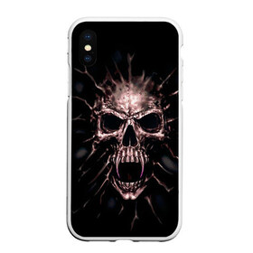 Чехол для iPhone XS Max матовый с принтом Scary skull в городе Новоалтайск, Силикон | Область печати: задняя сторона чехла, без боковых панелей | skull | skulls | череп | черепа