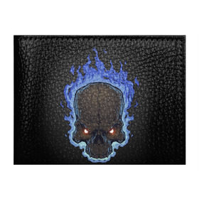 Обложка для студенческого билета с принтом Fire skull в городе Новоалтайск, натуральная кожа | Размер: 11*8 см; Печать на всей внешней стороне | skull | skulls | череп | черепа