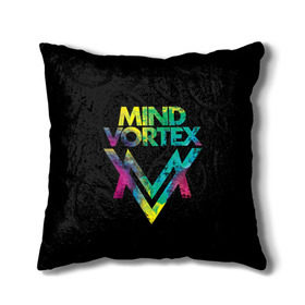 Подушка 3D с принтом MIND VORTEX в городе Новоалтайск, наволочка – 100% полиэстер, наполнитель – холлофайбер (легкий наполнитель, не вызывает аллергию). | состоит из подушки и наволочки. Наволочка на молнии, легко снимается для стирки | and | dnb | drumm | mind | pirate | station | vortex | бэйс | вортекс | драм | майнд | пиратская | станция