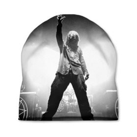 Шапка 3D с принтом Slipknot в городе Новоалтайск, 100% полиэстер | универсальный размер, печать по всей поверхности изделия | music | rock | slipknot | музыка | рок | слипкнот
