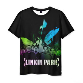 Мужская футболка 3D с принтом Linkin Park в городе Новоалтайск, 100% полиэфир | прямой крой, круглый вырез горловины, длина до линии бедер | linkin park | rock | линкин парк | рок