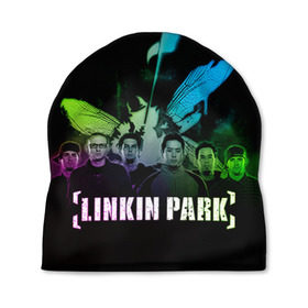 Шапка 3D с принтом Linkin Park в городе Новоалтайск, 100% полиэстер | универсальный размер, печать по всей поверхности изделия | linkin park | rock | линкин парк | рок