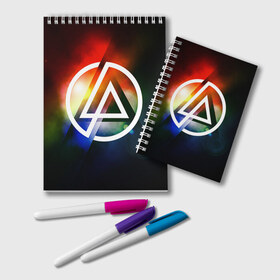 Блокнот с принтом Linkin Park в городе Новоалтайск, 100% бумага | 48 листов, плотность листов — 60 г/м2, плотность картонной обложки — 250 г/м2. Листы скреплены удобной пружинной спиралью. Цвет линий — светло-серый
 | Тематика изображения на принте: linkin park | rock | линкин парк | рок