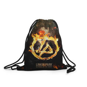Рюкзак-мешок 3D с принтом Linkin Park в городе Новоалтайск, 100% полиэстер | плотность ткани — 200 г/м2, размер — 35 х 45 см; лямки — толстые шнурки, застежка на шнуровке, без карманов и подкладки | Тематика изображения на принте: linkin park | rock | линкин парк | рок