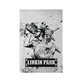 Обложка для паспорта матовая кожа с принтом Linkin Park в городе Новоалтайск, натуральная матовая кожа | размер 19,3 х 13,7 см; прозрачные пластиковые крепления | linkin park | rock | линкин парк | рок