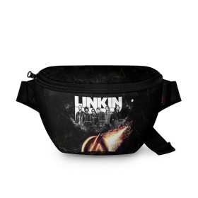 Поясная сумка 3D с принтом Linkin Park в городе Новоалтайск, 100% полиэстер | плотная ткань, ремень с регулируемой длиной, внутри несколько карманов для мелочей, основное отделение и карман с обратной стороны сумки застегиваются на молнию | linkin park | rock | линкин парк | рок