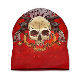 Шапка 3D с принтом Череп в городе Новоалтайск, 100% полиэстер | универсальный размер, печать по всей поверхности изделия | скелет