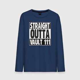 Мужской лонгслив хлопок с принтом Straight Outta Vault 111 в городе Новоалтайск, 100% хлопок |  | 