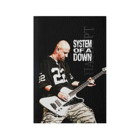 Обложка для паспорта матовая кожа с принтом System of a Down в городе Новоалтайск, натуральная матовая кожа | размер 19,3 х 13,7 см; прозрачные пластиковые крепления | hard rock | metal | rock | serj | system of a down | tankian | метал | рок | систем | танкян | хардрок