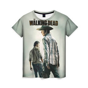 Женская футболка 3D с принтом The Walking Dead в городе Новоалтайск, 100% полиэфир ( синтетическое хлопкоподобное полотно) | прямой крой, круглый вырез горловины, длина до линии бедер | зомби