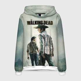 Мужская толстовка 3D с принтом The Walking Dead в городе Новоалтайск, 100% полиэстер | двухслойный капюшон со шнурком для регулировки, мягкие манжеты на рукавах и по низу толстовки, спереди карман-кенгуру с мягким внутренним слоем. | зомби