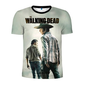 Мужская футболка 3D спортивная с принтом The Walking Dead в городе Новоалтайск, 100% полиэстер с улучшенными характеристиками | приталенный силуэт, круглая горловина, широкие плечи, сужается к линии бедра | зомби