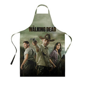 Фартук 3D с принтом The Walking Dead в городе Новоалтайск, 100% полиэстер | общий размер — 65 х 85 см, ширина нагрудника — 26 см, горловина — 53 см, длина завязок — 54 см, общий обхват в поясе — 173 см. Принт на завязках и на горловине наносится с двух сторон, на основной части фартука — только с внешней стороны | зомби