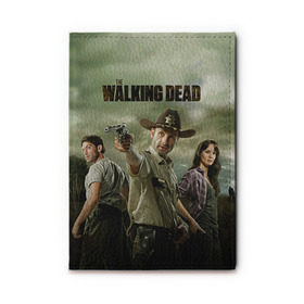Обложка для автодокументов с принтом The Walking Dead в городе Новоалтайск, натуральная кожа |  размер 19,9*13 см; внутри 4 больших “конверта” для документов и один маленький отдел — туда идеально встанут права | Тематика изображения на принте: зомби