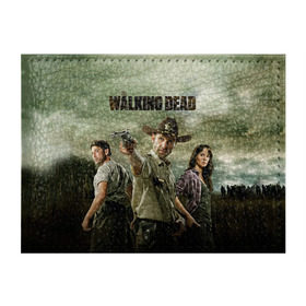 Обложка для студенческого билета с принтом The Walking Dead в городе Новоалтайск, натуральная кожа | Размер: 11*8 см; Печать на всей внешней стороне | Тематика изображения на принте: зомби