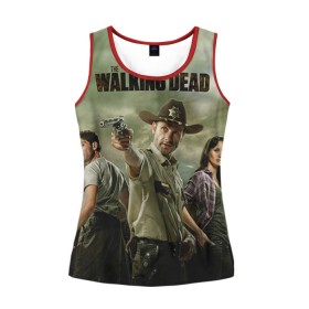 Женская майка 3D с принтом The Walking Dead в городе Новоалтайск, 100% полиэстер | круглая горловина, прямой силуэт, длина до линии бедра | зомби