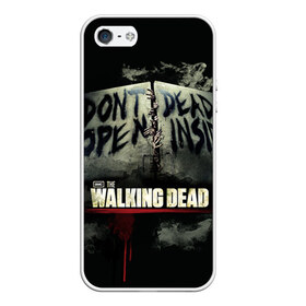 Чехол для iPhone 5/5S матовый с принтом The Walking Dead в городе Новоалтайск, Силикон | Область печати: задняя сторона чехла, без боковых панелей | зомби