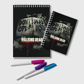 Блокнот с принтом The Walking Dead в городе Новоалтайск, 100% бумага | 48 листов, плотность листов — 60 г/м2, плотность картонной обложки — 250 г/м2. Листы скреплены удобной пружинной спиралью. Цвет линий — светло-серый
 | Тематика изображения на принте: зомби