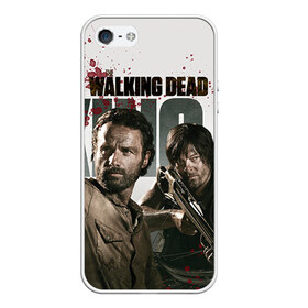 Чехол для iPhone 5/5S матовый с принтом The Walking Dead в городе Новоалтайск, Силикон | Область печати: задняя сторона чехла, без боковых панелей | зомби