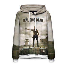 Мужская толстовка 3D с принтом The Walking Dead в городе Новоалтайск, 100% полиэстер | двухслойный капюшон со шнурком для регулировки, мягкие манжеты на рукавах и по низу толстовки, спереди карман-кенгуру с мягким внутренним слоем. | зомби
