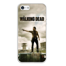 Чехол для iPhone 5/5S матовый с принтом The Walking Dead в городе Новоалтайск, Силикон | Область печати: задняя сторона чехла, без боковых панелей | зомби
