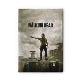 Обложка для автодокументов с принтом The Walking Dead в городе Новоалтайск, натуральная кожа |  размер 19,9*13 см; внутри 4 больших “конверта” для документов и один маленький отдел — туда идеально встанут права | Тематика изображения на принте: зомби
